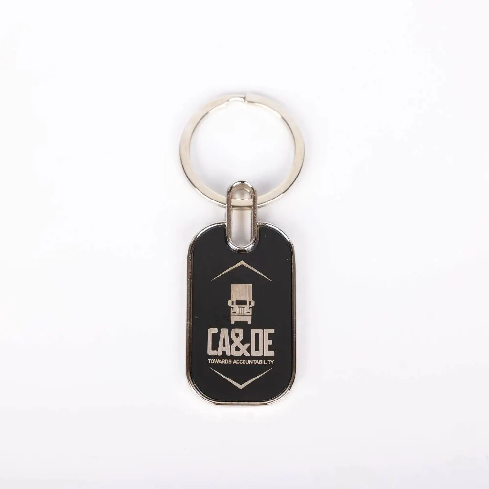 Oval Metal Keychain